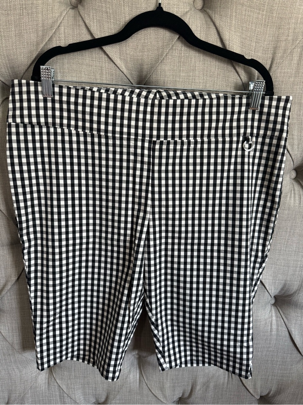 Rafaella Black & White Gingham Ladies Shorts